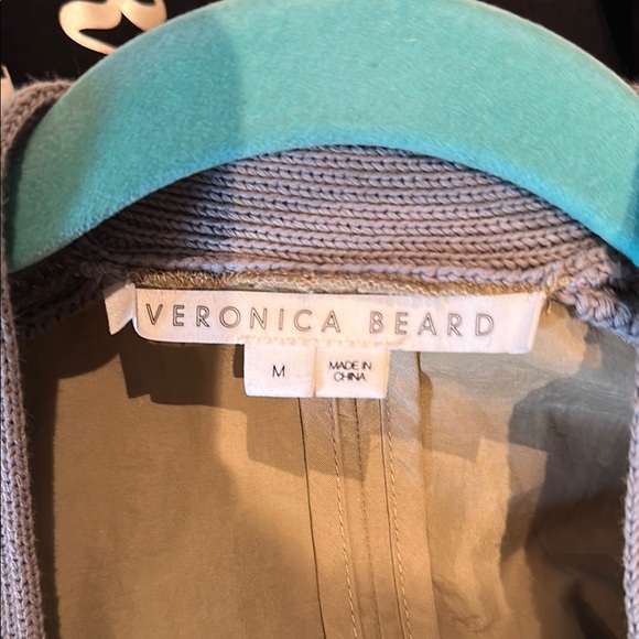 Veronika Beard gray knit Taupe Knit Belted Cardigan - Picture 2 of 4